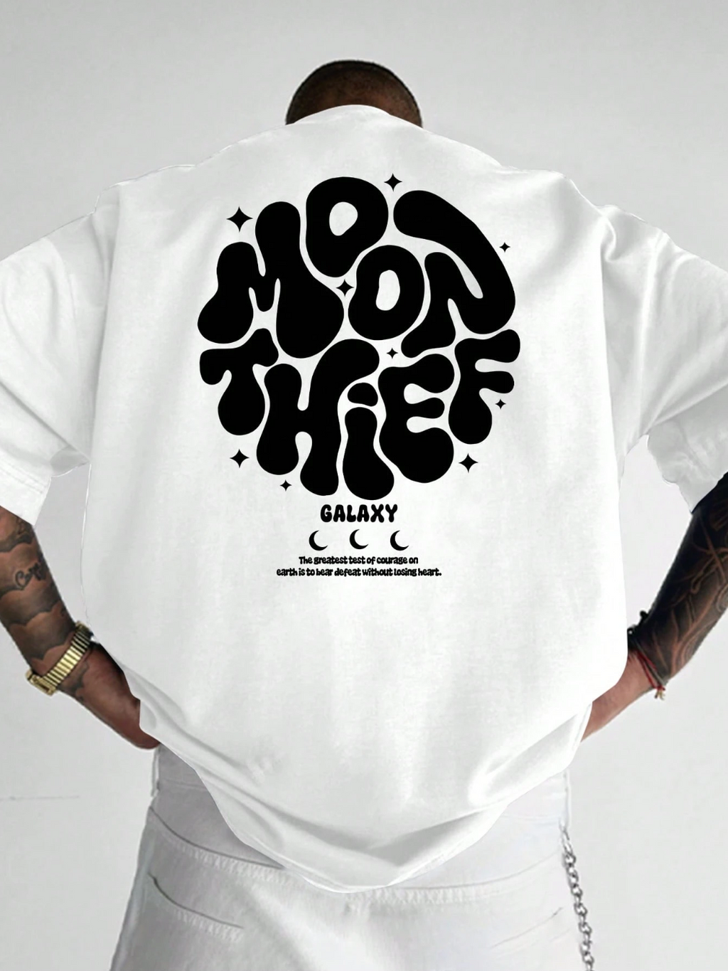 MOON THIEF Oversized Tee – White
