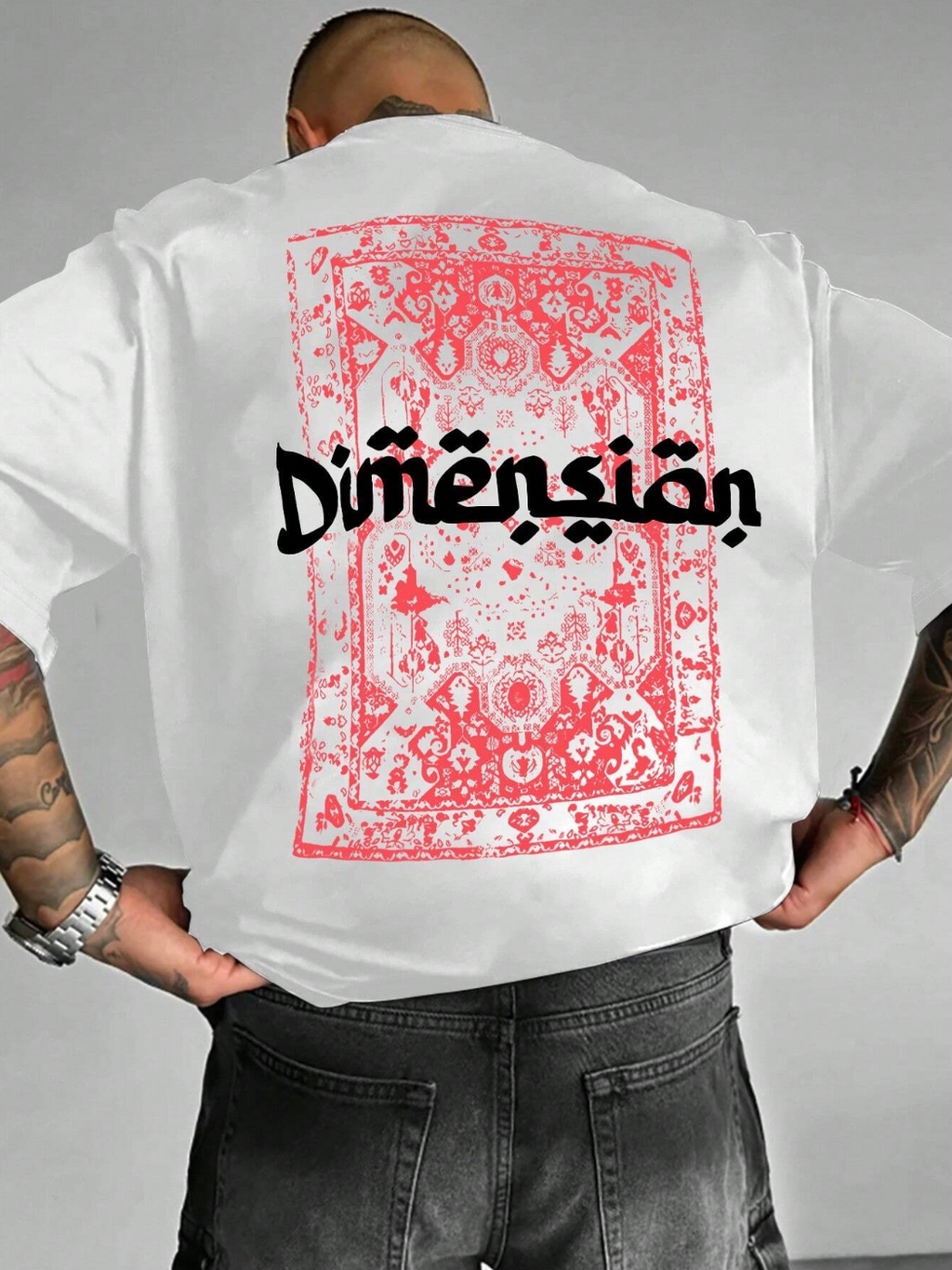 DIMENSIÓN Oversized Graphic Tee – White